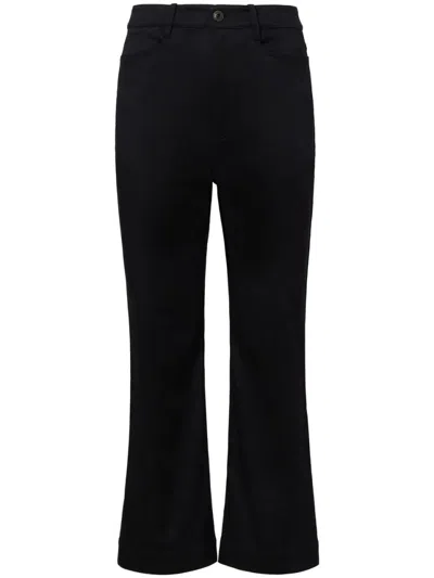Proenza Schouler Cotton Twill Cropped Pants In Black