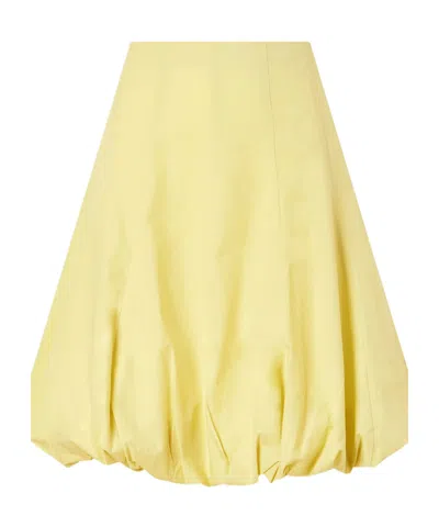 Proenza Schouler Cotton-poplin Midi Skirt In Yellow