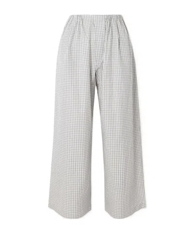 Proenza Schouler Cotton-poplin Wide-leg Pants In Gray
