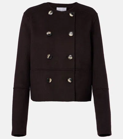 Proenza Schouler Courtney Double-breasted Wool-blend Jacket In Brown
