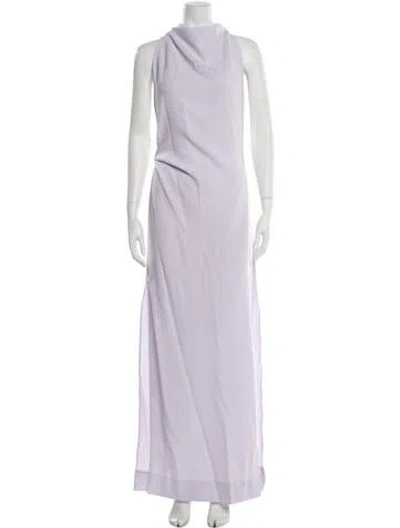 Pre-owned Proenza Schouler Cowl Neck Long Dress W/ Tags In Purple