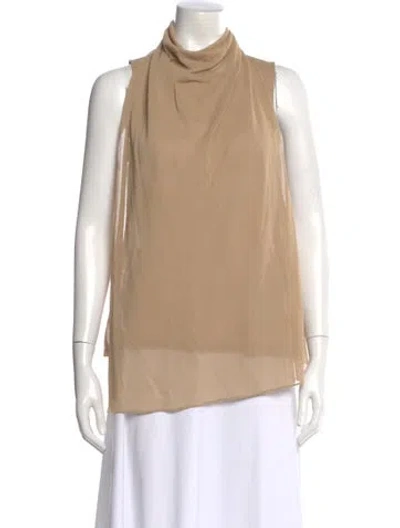 Pre-owned Proenza Schouler Cowl Neck Sleeveless Blouse In Neutral