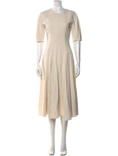 Pre-owned Proenza Schouler Crew Neck Long Dress In Neutral