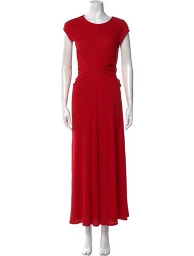 Pre-owned Proenza Schouler Crew Neck Long Dress In Orange