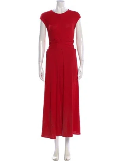 Pre-owned Proenza Schouler Crew Neck Long Dress In Orange