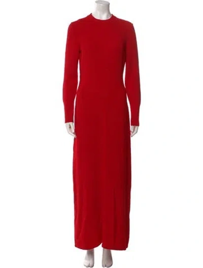 Pre-owned Proenza Schouler Crew Neck Long Dress In Red