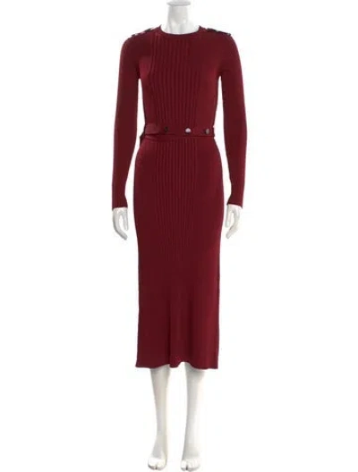 Pre-owned Proenza Schouler Crew Neck Long Dress In Red