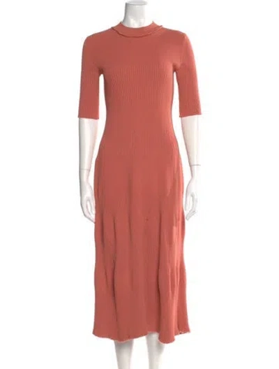 Pre-owned Proenza Schouler Crew Neck Midi Length Dress In Neutral