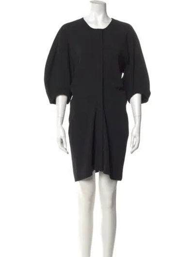 Pre-owned Proenza Schouler Crew Neck Mini Dress In Black