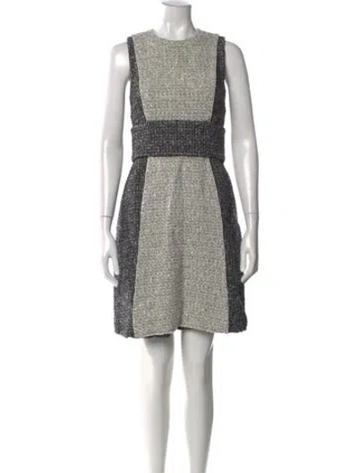 Pre-owned Proenza Schouler Crew Neck Mini Dress In Gray