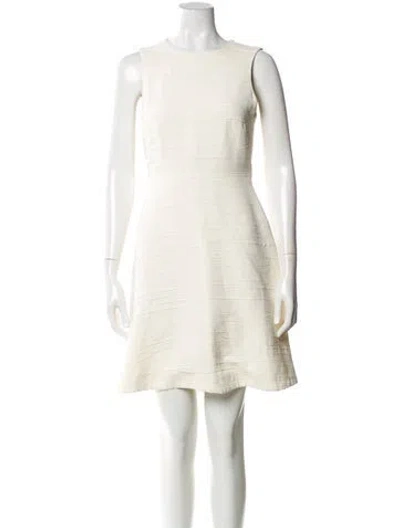 Pre-owned Proenza Schouler Crew Neck Mini Dress In Neutral