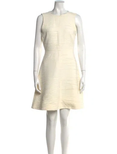 Pre-owned Proenza Schouler Crew Neck Mini Dress In Neutral