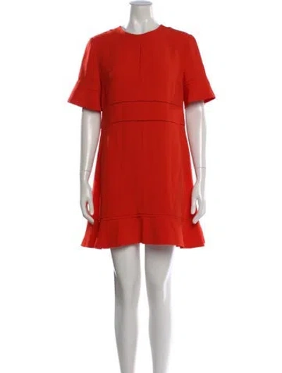 Pre-owned Proenza Schouler Crew Neck Mini Dress In Orange