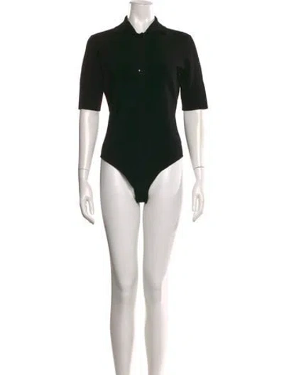 Pre-owned Proenza Schouler Crew Neck Short Sleeve Bodysuit In Black