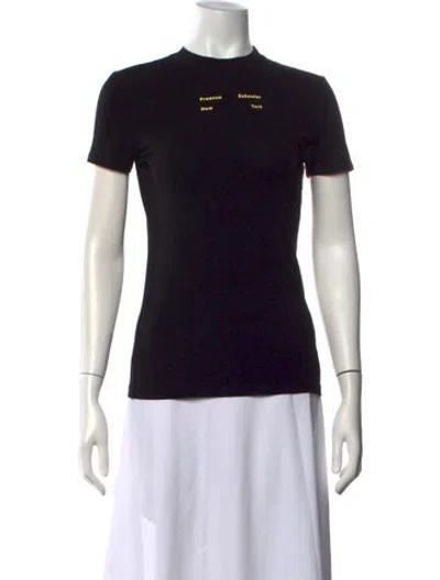 Pre-owned Proenza Schouler Crew Neck Short Sleeve T-shirt In Black
