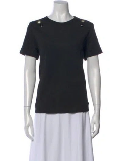 Pre-owned Proenza Schouler Crew Neck Short Sleeve T-shirt In Black