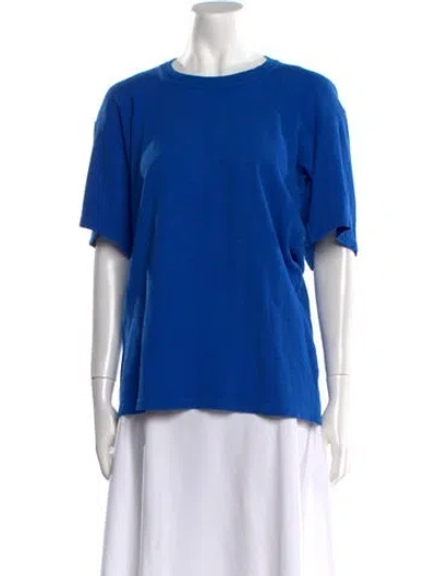 Pre-owned Proenza Schouler Crew Neck Short Sleeve T-shirt In Blue