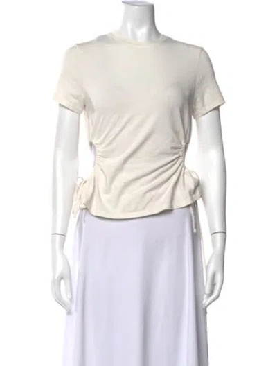 Pre-owned Proenza Schouler Crew Neck Short Sleeve T-shirt In Neutrals