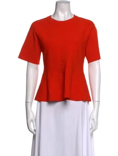 Pre-owned Proenza Schouler Crew Neck Short Sleeve T-shirt In Orange