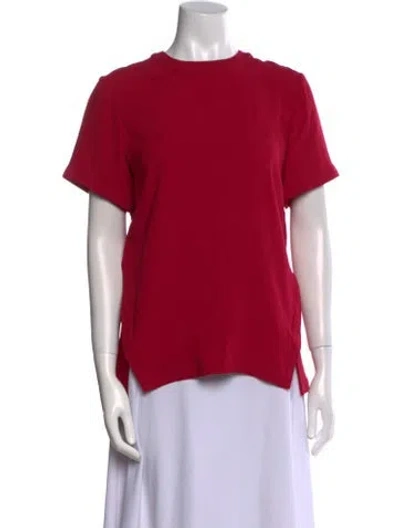Pre-owned Proenza Schouler Crew Neck Short Sleeve T-shirt In Red
