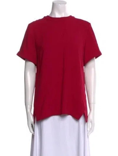 Pre-owned Proenza Schouler Crew Neck Short Sleeve T-shirt In Red