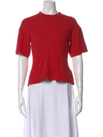 Pre-owned Proenza Schouler Crew Neck Short Sleeve T-shirt In Red