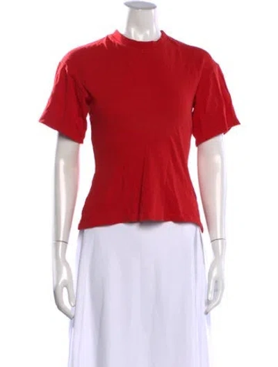 Pre-owned Proenza Schouler Crew Neck Short Sleeve T-shirt In Red