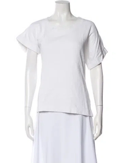 Pre-owned Proenza Schouler Crew Neck Short Sleeve T-shirt In White