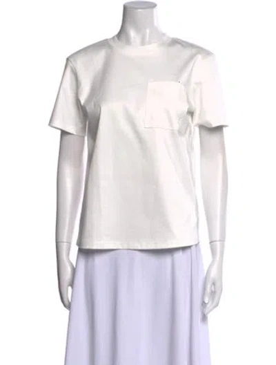 Pre-owned Proenza Schouler Crew Neck Short Sleeve T-shirt In White