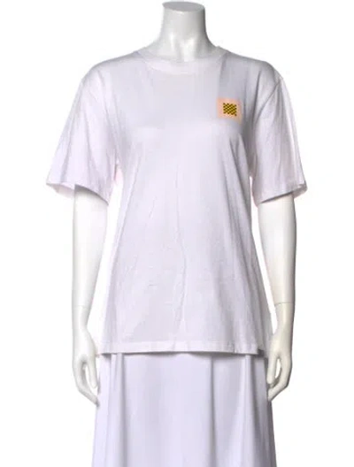 Pre-owned Proenza Schouler Crew Neck Short Sleeve T-shirt In White