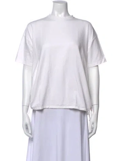 Pre-owned Proenza Schouler Crew Neck Short Sleeve T-shirt In White