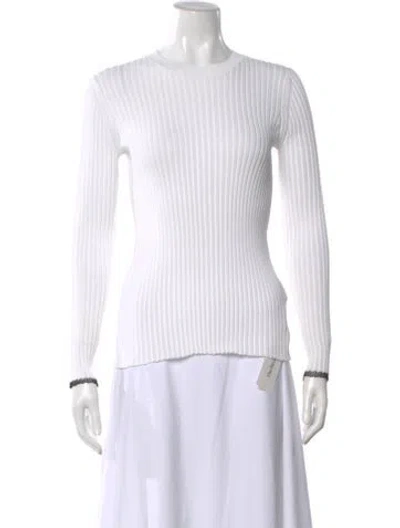 Pre-owned Proenza Schouler Crew Neck Sweater In White