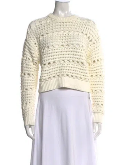Pre-owned Proenza Schouler Crew Neck Sweater In White