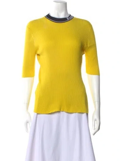 Pre-owned Proenza Schouler Crew Neck Sweater In Yellow