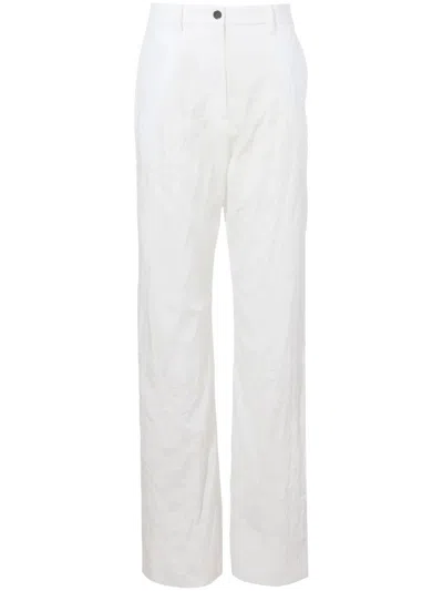 Proenza Schouler Crinkle Poplin Trousers In White
