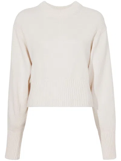 Proenza Schouler Cropped Cotton-blend Jumper In Neutrals