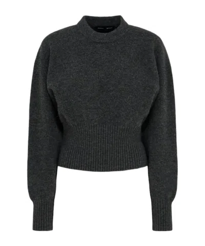 Proenza Schouler Cropped Turtleneck Sweater In Black