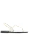 Proenza Schouler Cross-strap Flat Sandals In Neutral