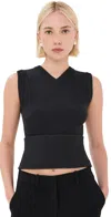 PROENZA SCHOULER CRUZ VEST CHARCOAL