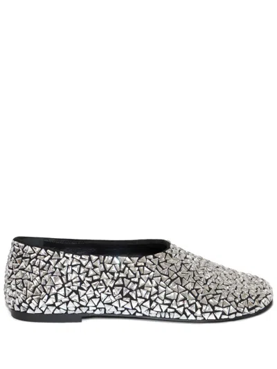 PROENZA SCHOULER CRYSTAL-EMBELLISHED BALLERINA SHOES
