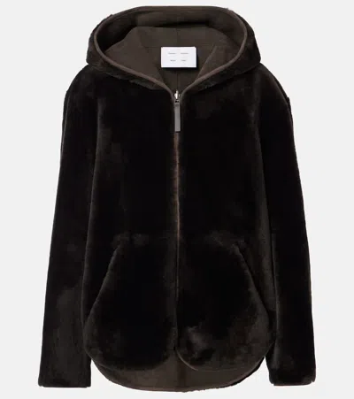 Proenza Schouler Dakota Reversible Suede And Shearling Jacket In Cacao