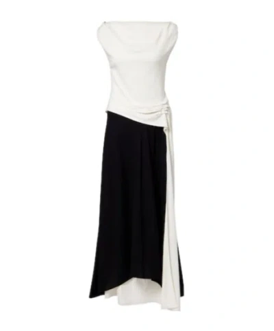 Proenza Schouler Daliah Satin-trimmed Crepe Maxi Dress In White