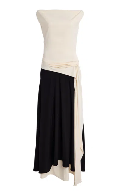 Proenza Schouler Daliah Two-tone Maxi Dress In Multi