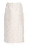 Proenza Schouler Dalma Silk-blend Midi Skirt In White