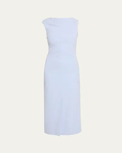 Proenza Schouler Damea Dress In Matte Double Crepe In Blue