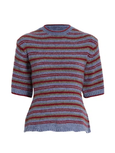Proenza Schouler Dana Striped-knit Sweater In Blue