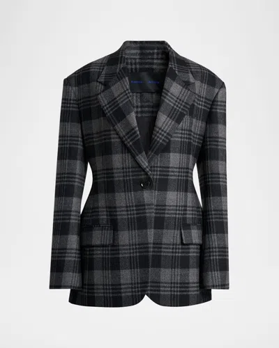 Proenza Schouler Daria Check Single-breasted Jacket In Multi