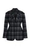 Proenza Schouler Daria Plaid Wool Suiting Blazer