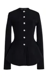 Proenza Schouler Dasha Compact-knit Jacket In Black