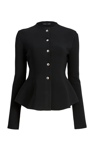 Proenza Schouler Dasha Compact Knit Jacket In Black